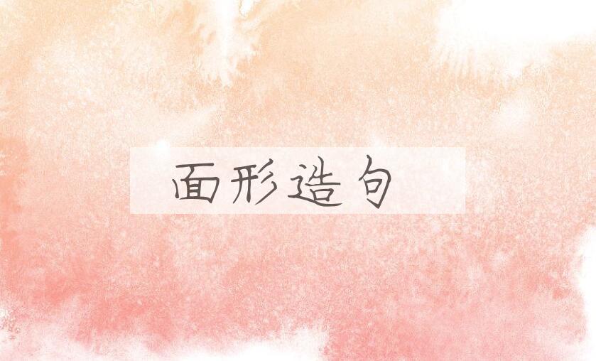 用面形造句