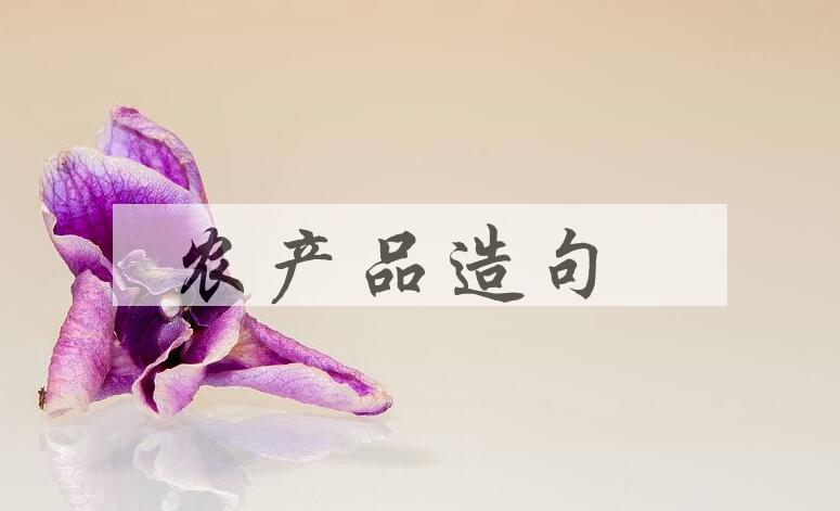 用农产品造句