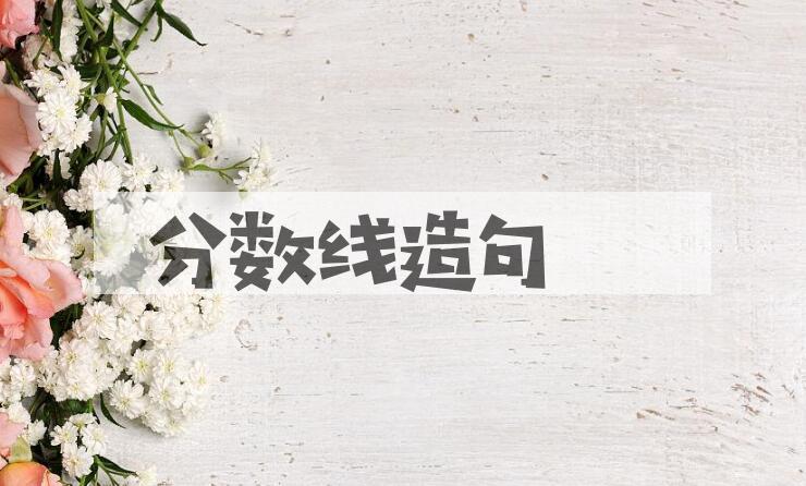 用分数线造句