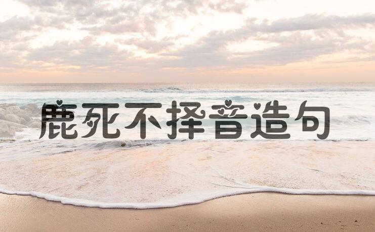 用鹿死不择音造句