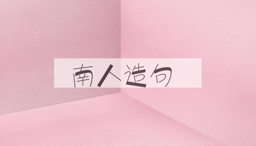 用南人造句
