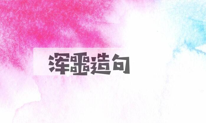 用浑噩造句