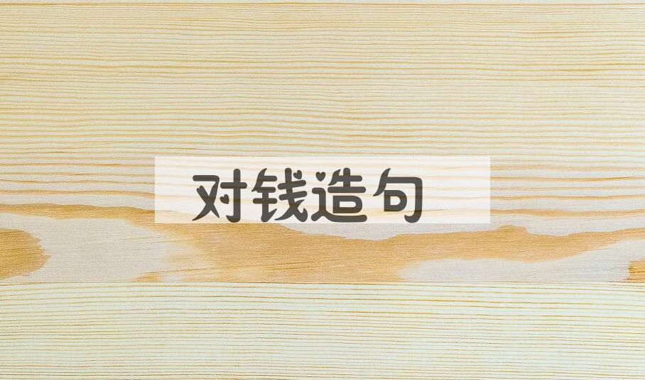 用对钱造句