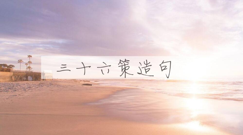 用三十六策造句