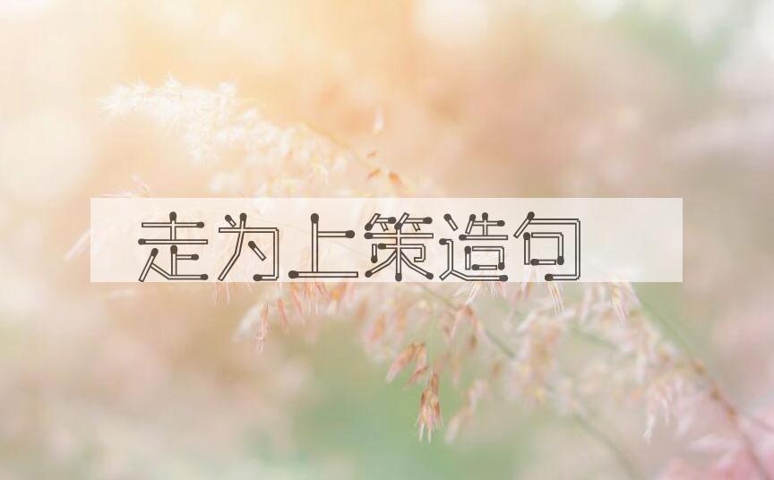 用走为上策造句