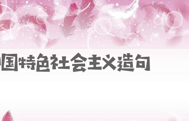 用中国特色社会主义造句