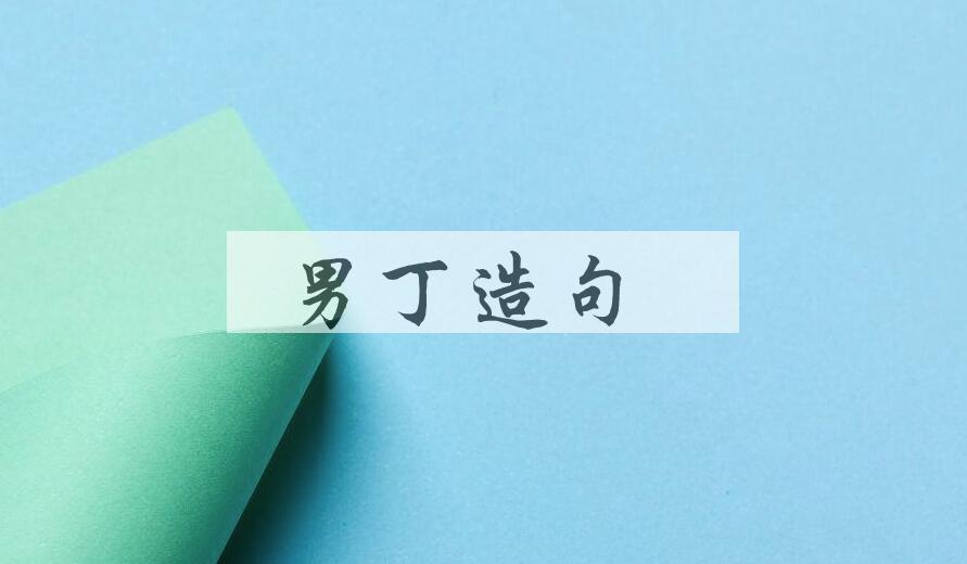 用男丁造句