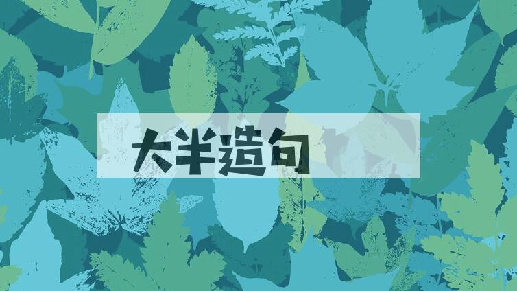 用大半造句