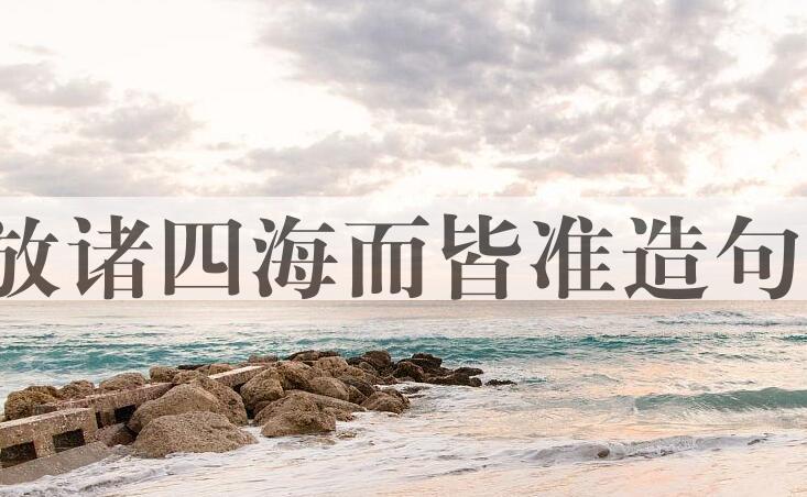 用放诸四海而皆准造句