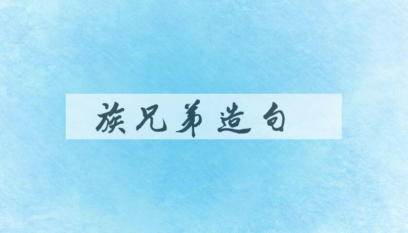 用族兄弟造句