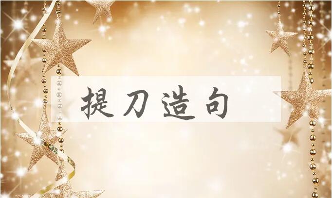 用提刀造句