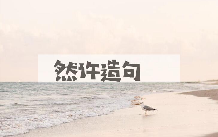 用然许造句