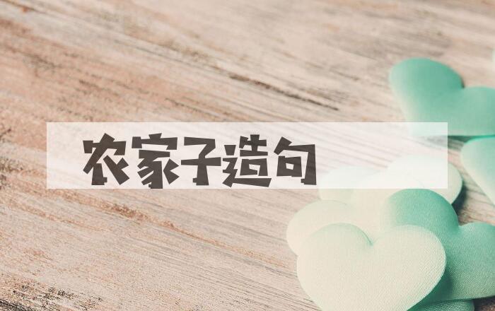 用农家子造句