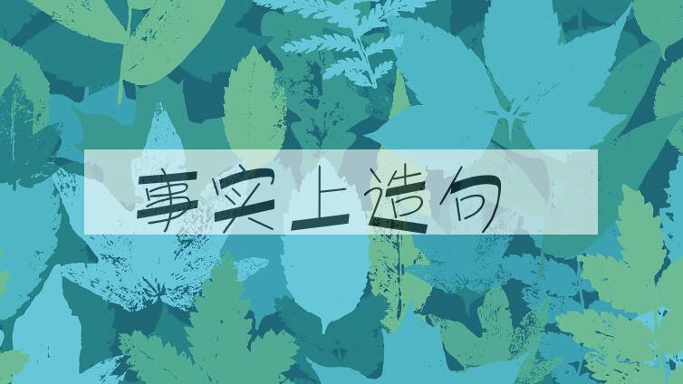 用事实上造句