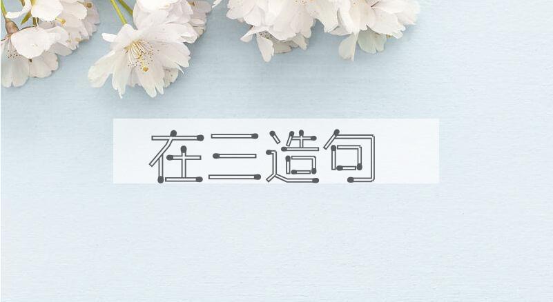 用在三造句
