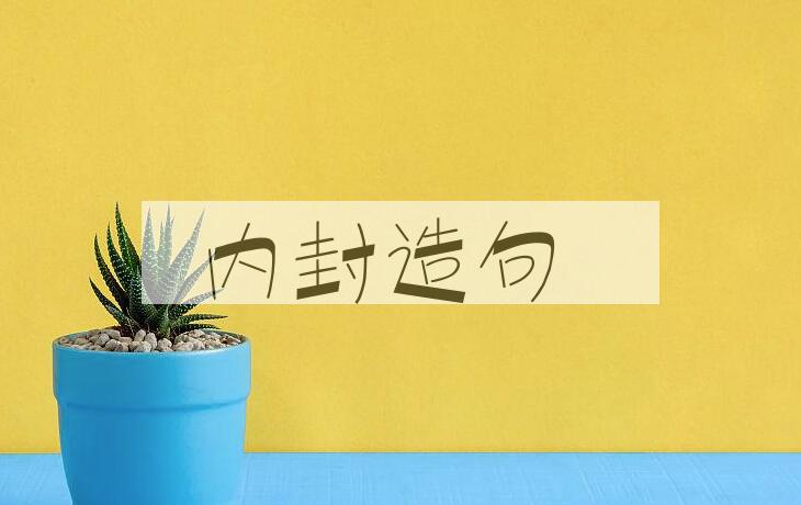 用内封造句