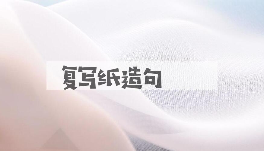 用复写纸造句
