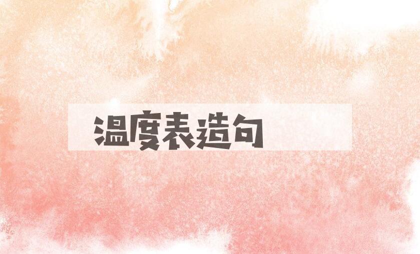 用温度表造句