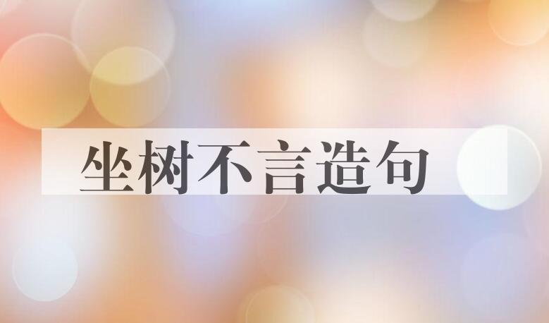 用坐树不言造句