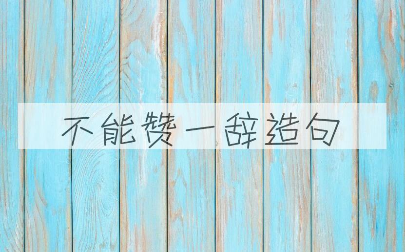 用不能赞一辞造句