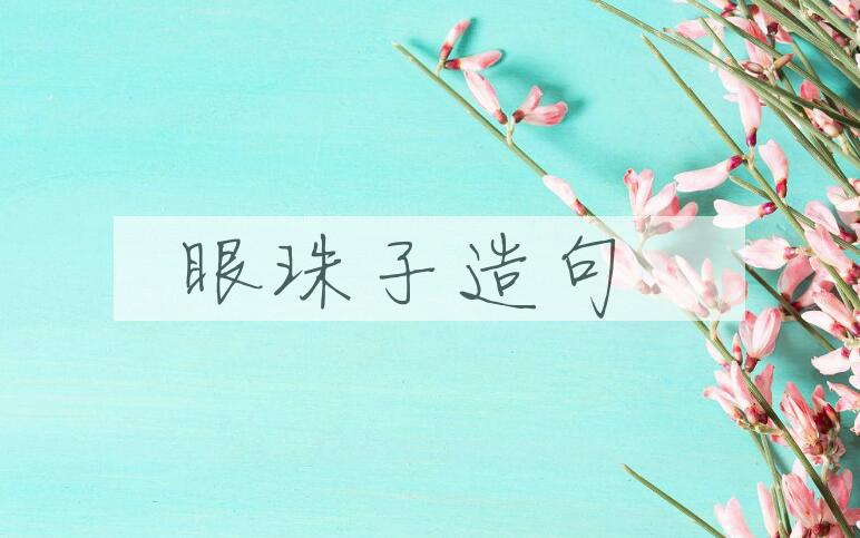 用眼珠子造句