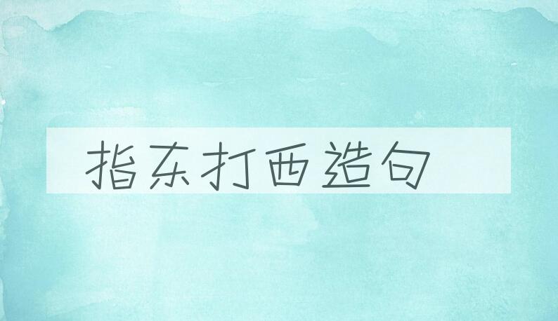用指东打西造句