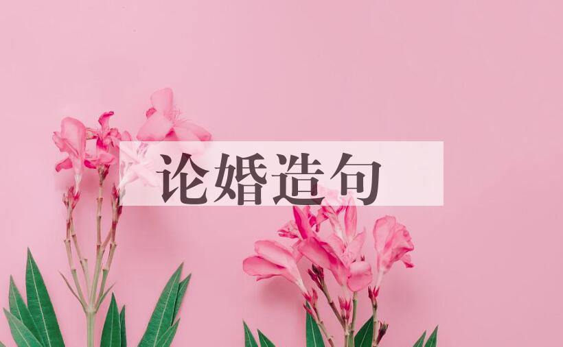 用论婚造句