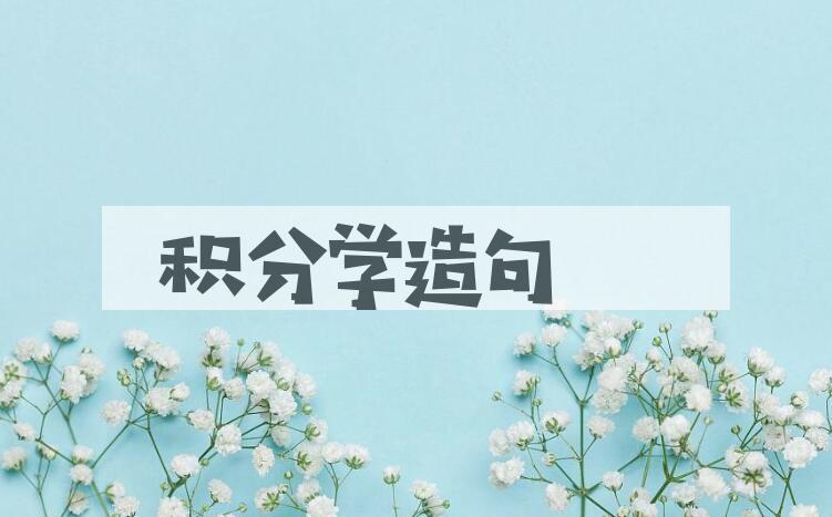 用积分学造句