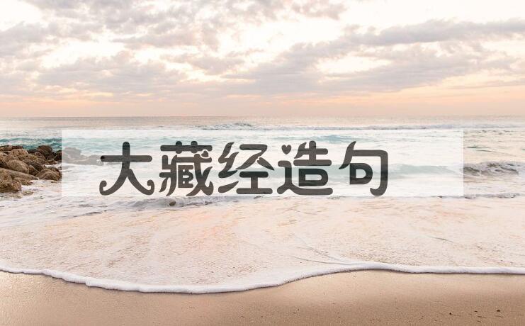 用大藏经造句