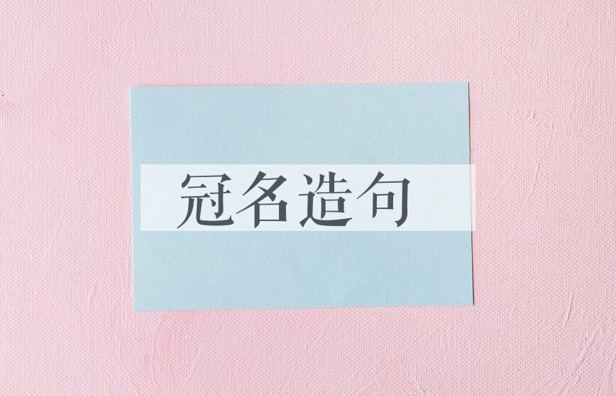 用冠名造句