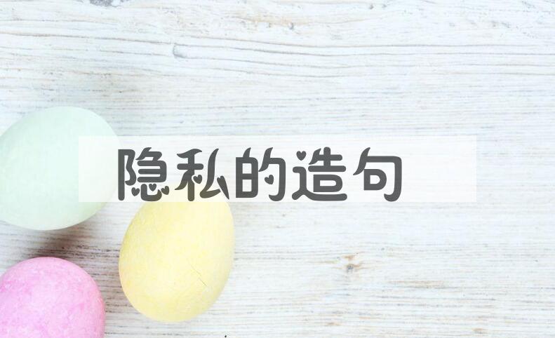 用隐私的造句