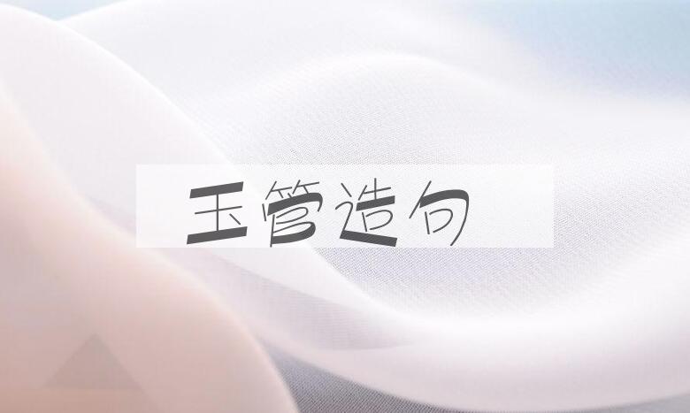 用玉管造句