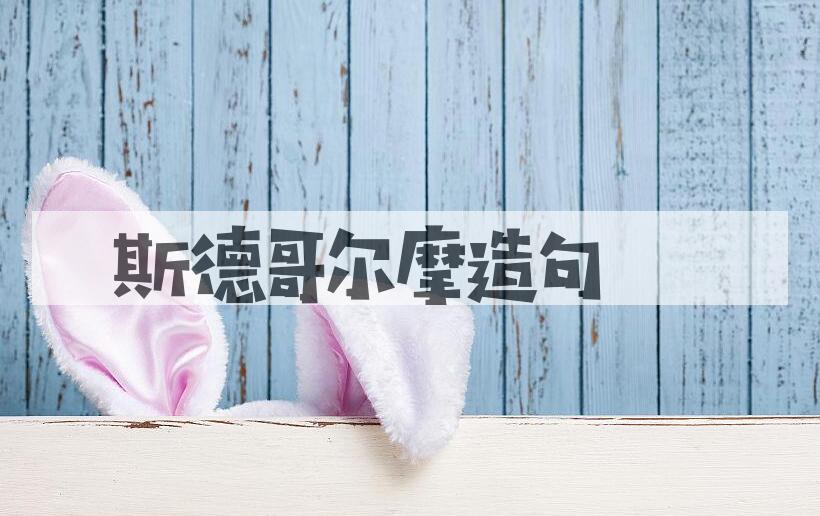 用斯德哥尔摩造句