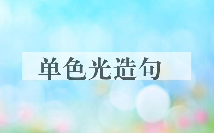 用单色光造句