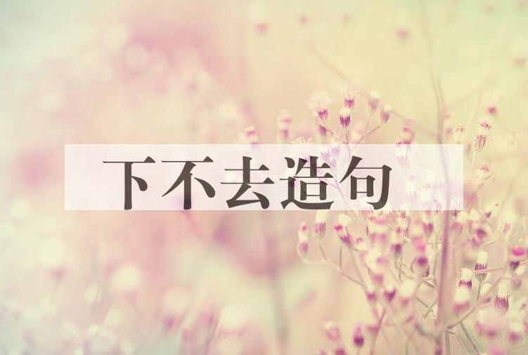 用下不去造句