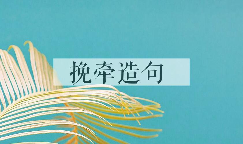 用挽牵造句