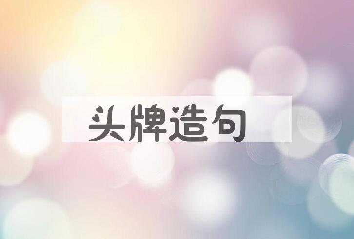 用头牌造句