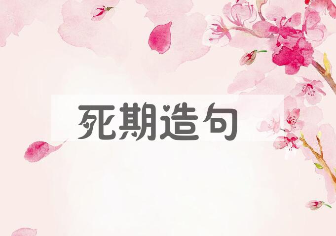 用死期造句