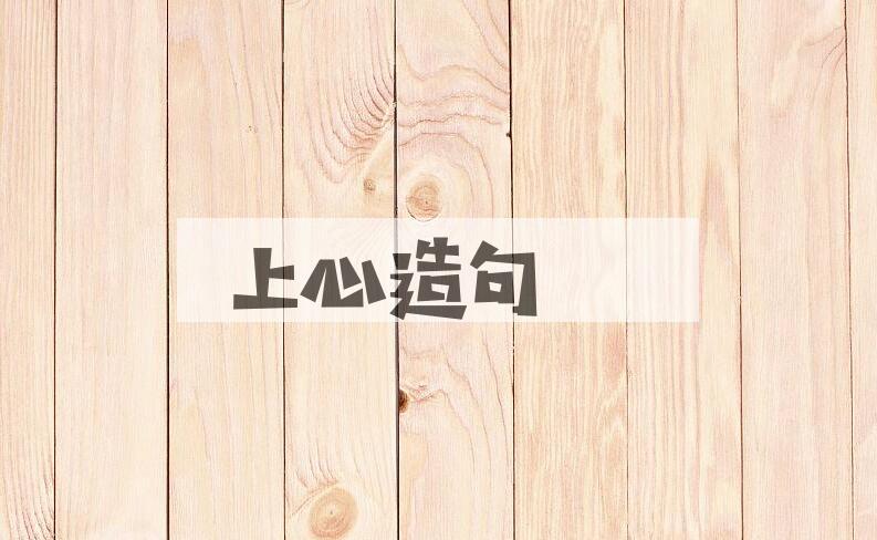 用上心造句