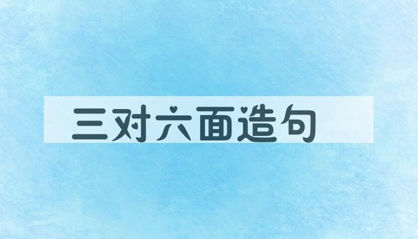 用三对六面造句