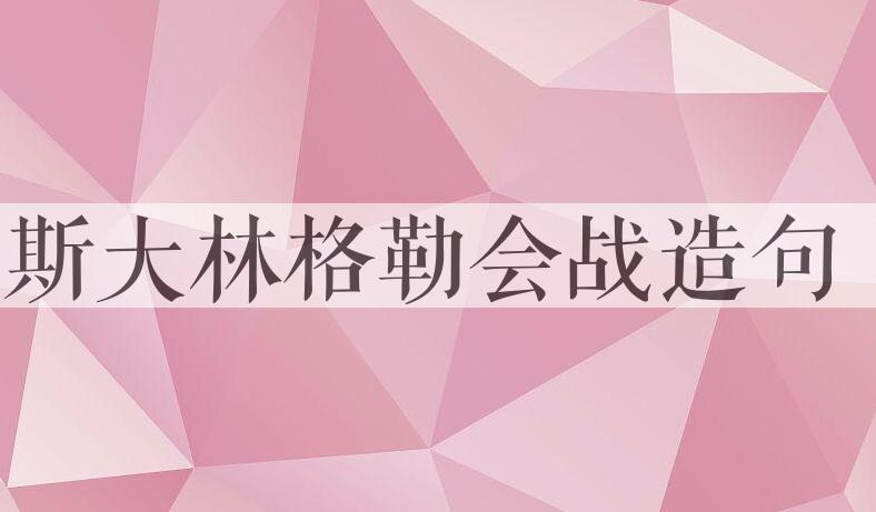 用斯大林格勒会战造句
