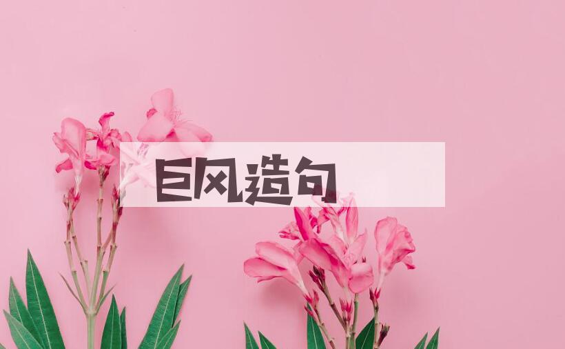 用巨风造句