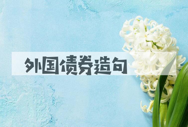 用外国债券造句