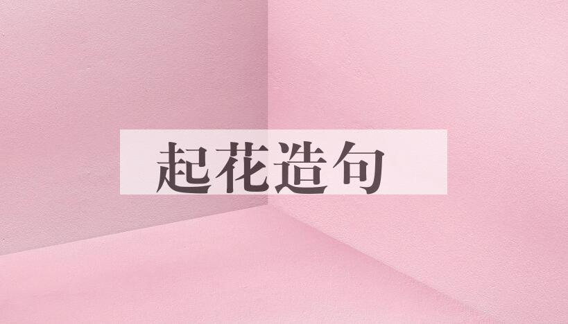 用起花造句
