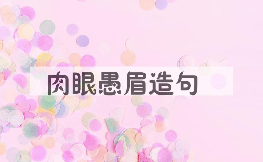 用肉眼愚眉造句