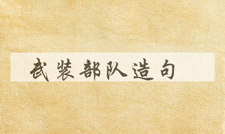 用武装部队造句