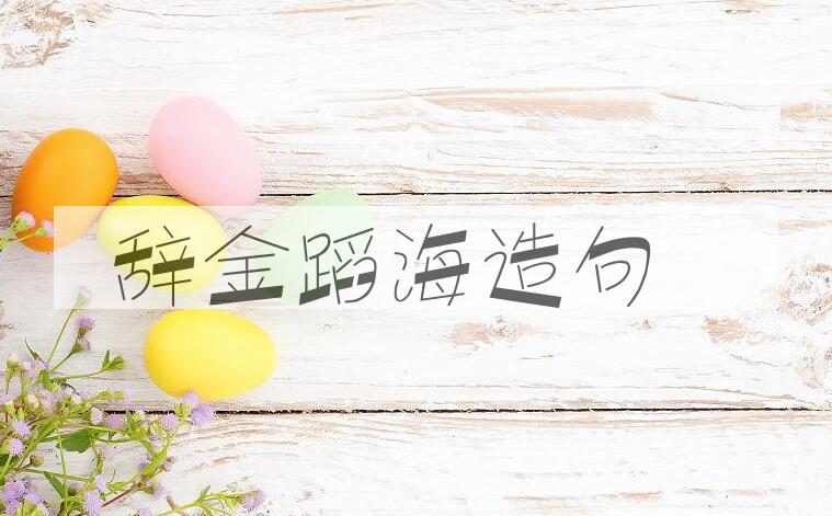 用辞金蹈海造句