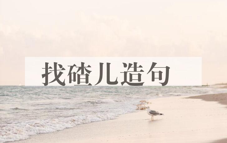 用找碴儿造句