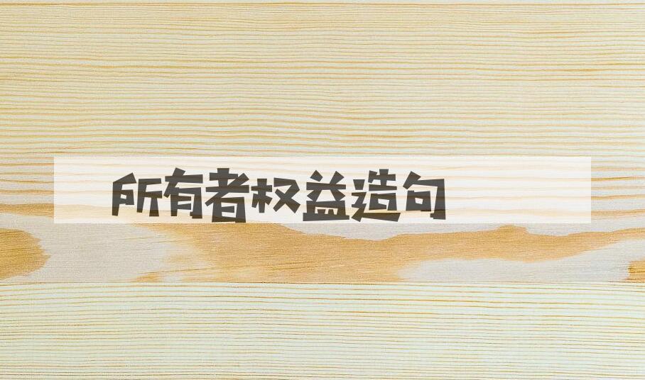 用所有者权益造句