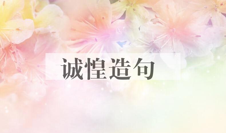 用诚惶造句